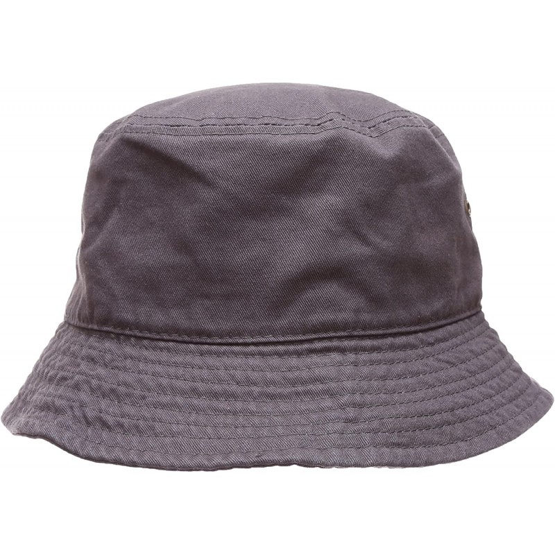 Bucket Hats Summer 100% Cotton Stone Washed Packable Outdoor Activities Fishing Bucket Hat. - Charcoal - CU182AKDN7U $19.43