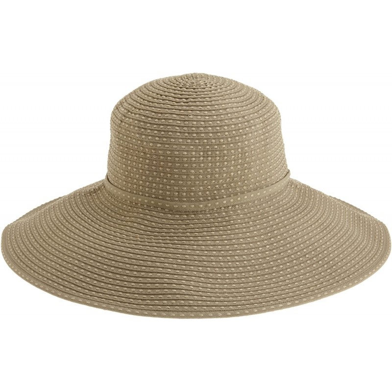 Sun Hats Women's Ribbon Braid Hat With Five-Inch Brim - Khaki - CD1143BNWAD $46.85