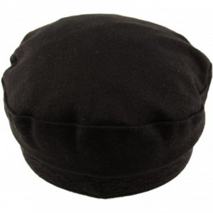 Newsboy Caps Men's Greek Fisherman Sailor Fiddler Winter Wool Driver Hat Flat Cap - Black - C312O0J7QNW $32.01