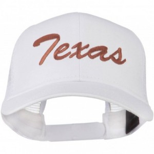 Baseball Caps Mid States Texas Embroidered Mesh Back Cap - White - CJ11MJ3QG83 $44.21