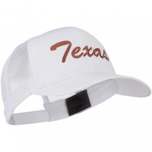 Baseball Caps Mid States Texas Embroidered Mesh Back Cap - White - CJ11MJ3QG83 $40.44