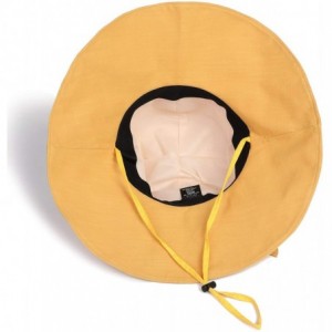 Sun Hats Beach Hats for Women Sun Hat Summer UPF 50+ UV Fishing Protection Beach Hat Foldable Wide Brim Cap - Yellow - CJ18R3...