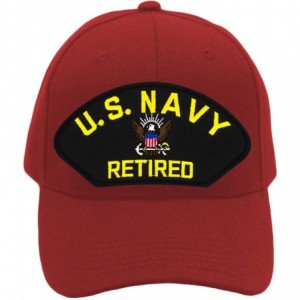 Baseball Caps US Navy Retired Hat/Ballcap Adjustable One Size Fits Most - Red - CD18IIHSZRY $47.63