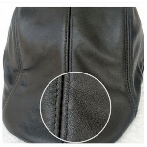 Sun Hats Unisex Vintage Leather Beret Cap Peaked Hat Newsboy Sunscreen - Black - C412FK0Q57D $20.53