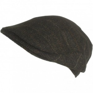 Newsboy Caps Wool Blend Plaid Winter Ivy Scally Cap Classic Driver Hat - Brown - C3110KYEFHH $13.09
