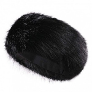 Cold Weather Headbands Women's Faux Fur Headband Winter Earwarmer Earmuff with Stretch-Black - Black - C018L69Z0NQ $29.99
