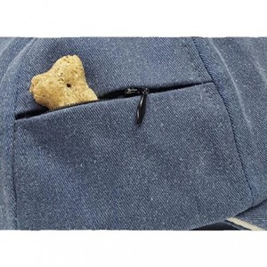 Baseball Caps Havanese Low Profile Baseball Cap with Zippered Pocket. - Blue Pigment Dyed - CX128ERFCZ5 $57.58