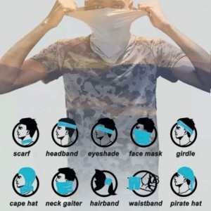 Balaclavas 4 Pack Unisex Sun Mask Face Bandana Neck Gaiter Sun Proof Face Mask Balaclava Headwear Outdoors for Men Women - C3...