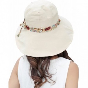 Sun Hats Sun Hats for Women Packable Sun Hat Wide Brim UV Protection Beach Sun Cap - Beige - CP1845W5435 $25.22