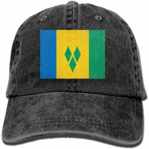 Baseball Caps Flag of Saint Vincent and The Grenadines Unisex Adult Baseball Hat Sports Outdoor Cowboy Cap - Black - CJ180A4U...