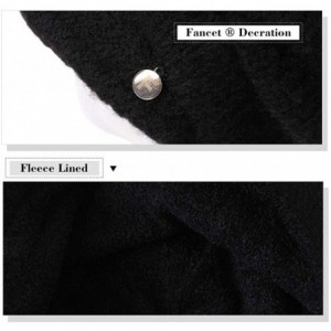 Skullies & Beanies Wool Knitted Visor Beanie Winter Hat for Women Newsboy Cap Warm Soft Lined - 99139_beige - CB18LDDROMZ $29.92