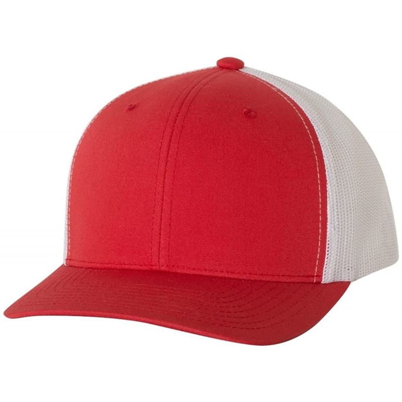 Baseball Caps Trucker Cap - Red/White - CZ188ZL577M $21.46