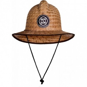 Sun Hats Straw Firefighter Hat- Large/XL 60cm - Salty (Modest Burn Markings) - C2188NYI7CN $71.15