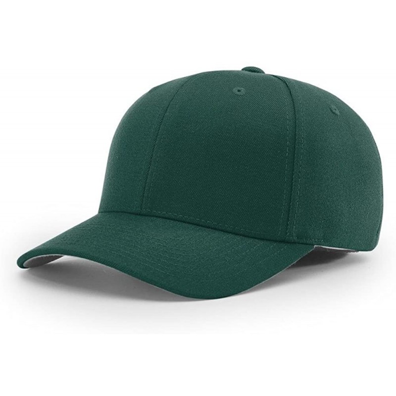 Baseball Caps 185 Twill R-Flex Blank Baseball Cap FIT HAT - Dark Green - CJ1873MS3GY $20.56
