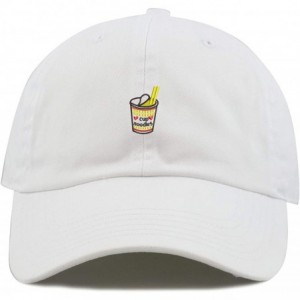 Baseball Caps Unisex Cup of Noodles Low Profile Embroidered Baseball Dad Hat - Vc300_white - CB18R2ELGIY $31.38