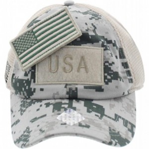 Baseball Caps American USA Flag Mesh Tactical Cap Military Embroidered Hat w/Side Reverse Flag - Desert Digital Camo - CO18Q7...