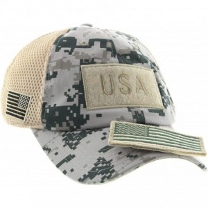 Baseball Caps American USA Flag Mesh Tactical Cap Military Embroidered Hat w/Side Reverse Flag - Desert Digital Camo - CO18Q7...
