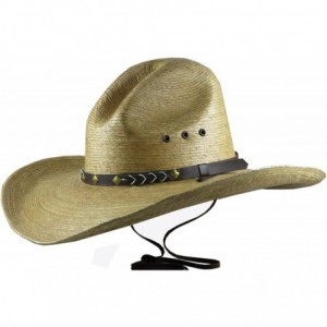 Cowboy Hats PALM LEAF COWBOY HAT- GUS 518 - Brown - CL12O1YK8MU $69.23