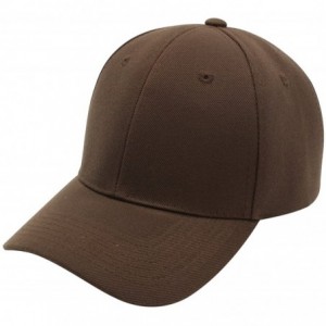 Baseball Caps Baseball Cap Men Women - Classic Adjustable Plain Hat - Dark Brown - CG17YKEHWUW $19.96