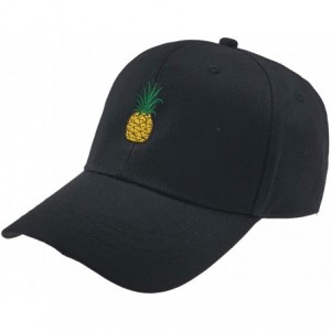 Baseball Caps Embroidered Strawberry Watermelon Adjustable - Black3 - CO18R5T35E3 $24.55