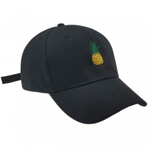 Baseball Caps Embroidered Strawberry Watermelon Adjustable - Black3 - CO18R5T35E3 $24.55