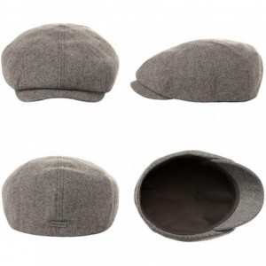 Newsboy Caps Wool Newsboy Cap Earflap Trapper Hat Winter Warm Lined Fashion Unisex 56-60CM - 00793_coffee - CJ18ZUMA43E $18.08