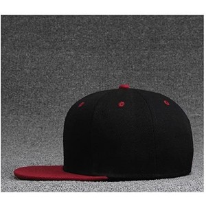 Baseball Caps Maryland Flag Soccer Sea Turtle Hip Hop Baseball Cap- Unisex Solid Flat Bill Adjustable Snapback Hats - Red - C...