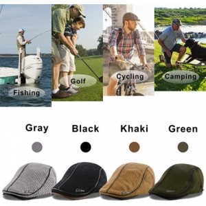 Newsboy Caps Men Beret Hat Cotton Buckle Adjustable Newsboy Hats Cabbie Gatsby Cap - Hat-t7-green - CY18Y52TXRA $31.59