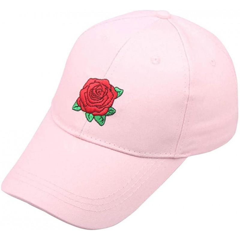 Baseball Caps Baseball Hat- 2019 New Women Embroidered Baseball Cap Summer Snapback Caps Hip Hop Hats - ❤️pink - C21920KEWQR ...