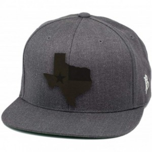 Baseball Caps Texas 'Midnight 28' Black Leather Patch Snapback Hat - Black - CS18IGOWSI2 $33.21
