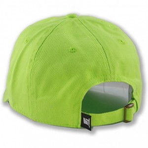 Baseball Caps Unisex Blank Washed Low Profile Cotton & Denim & Tie Dye Dad Hat Baseball Cap - Lime - CB12FOR5IVV $20.86