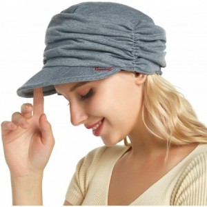 Skullies & Beanies Fashion Hat Cap with Brim Visor for Woman Ladies- Best for Daily Use - Medium Grey - CN18TOUHXYN $30.86