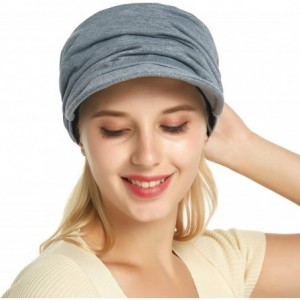 Skullies & Beanies Fashion Hat Cap with Brim Visor for Woman Ladies- Best for Daily Use - Medium Grey - CN18TOUHXYN $27.23