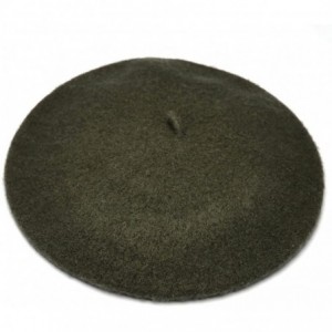 Berets Women's Solid Color Classic French Style Beret Beanie Hat - Amy Green - C011Y7M5RM5 $18.61