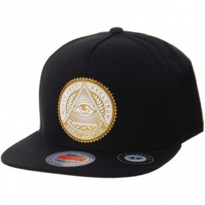 Baseball Caps Snapback Hat Illuminati Patch Hip Hop Baseball Cap AL2344 - Gold - CH12HS7EV95 $52.96