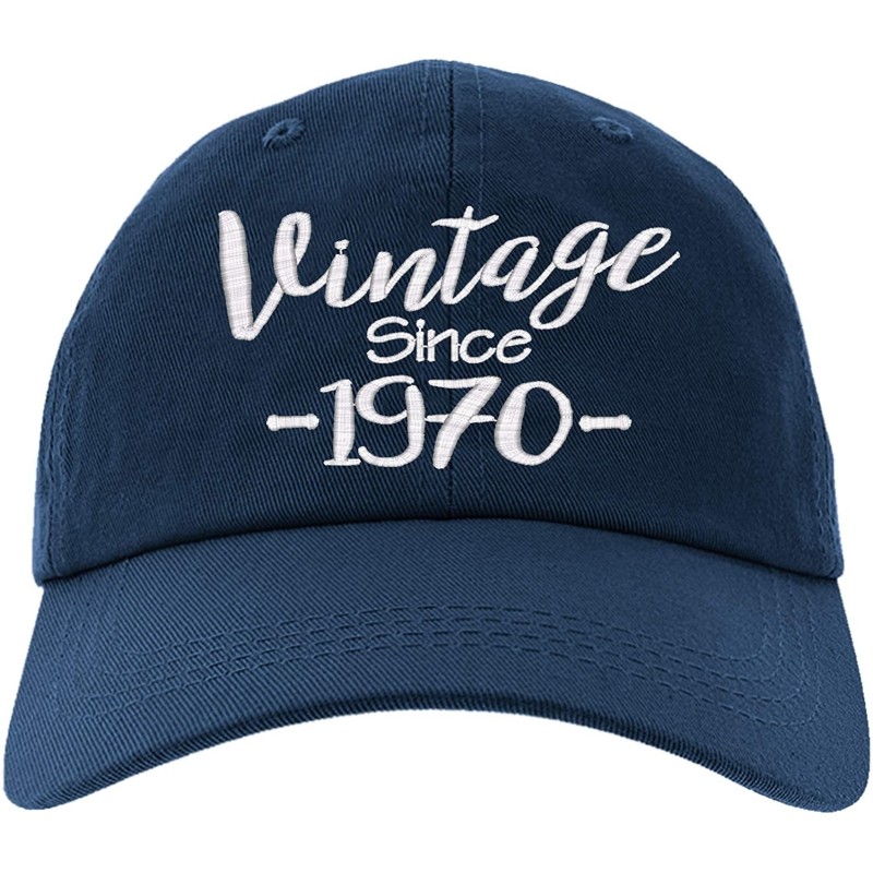 Baseball Caps Cap 50th Birthday Gift- Vintage Aged to be Perfected Since 1970 Baseball Hat - Navy - CP180GEGM2R $41.47