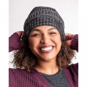 Skullies & Beanies Women's Winter Hat - Slouchy Beanie Satin Lined Hat for Women - Charcoal\black - CO18ME9U0RN $18.88