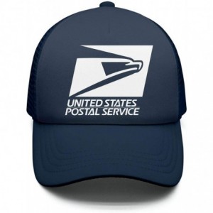 Baseball Caps Mens Womens White-Logo- Casual Adjustable Hip-hop Hat - Navy-blue-8 - C318OTK727I $36.73