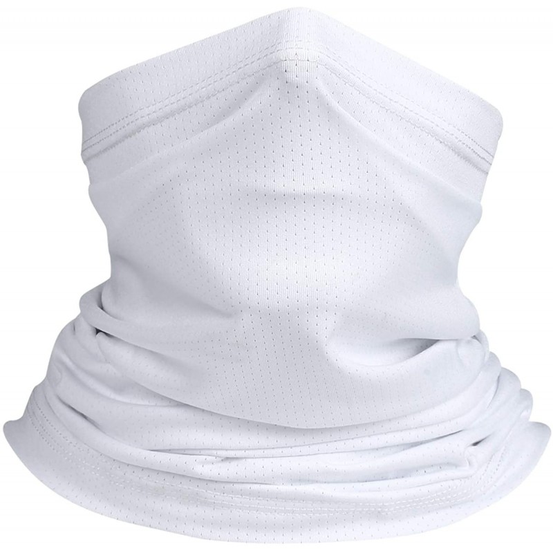 Balaclavas Summer Neck Gaiters Fishing Face Scarf Sun Protection Headwear for Men and Women - White - CX197ISKGQA $21.04