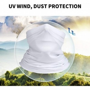 Balaclavas Summer Neck Gaiters Fishing Face Scarf Sun Protection Headwear for Men and Women - White - CX197ISKGQA $8.17