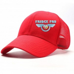 Baseball Caps Personalized Snapback Trucker Hats Custom Unisex Mesh Outdoors Baseball Caps - Red-1 - CZ18QA0LQ87 $24.07