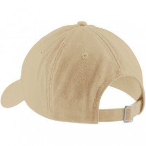 Baseball Caps Route 66 Embroidered Soft Crown 100% Brushed Cotton Cap - Stone - C217YTYWMCC $34.25