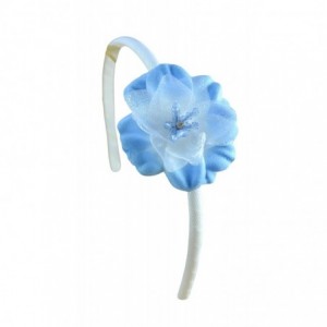 Headbands Girls Madeline Ribbon Wrapped Toddler Headband (Light Blue) - Light Blue - CZ116FSL57Z $18.57