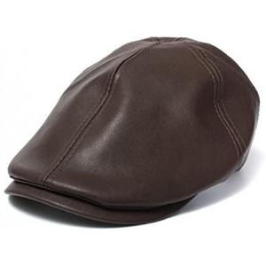 Newsboy Caps Crytech Vintage Leather Breathable Duckbill - CB18ZGSDA80 $22.98