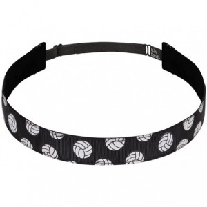 Headbands Non Slip Headbands for Girls - BaniBands Sports Headband - No Slip Band Design - Volleyball-black - CO17Y0CYACU $23.48