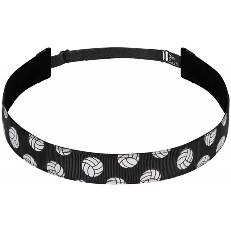 Headbands Non Slip Headbands for Girls - BaniBands Sports Headband - No Slip Band Design - Volleyball-black - CO17Y0CYACU $23.77