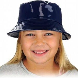 Baseball Caps Kids Children's All season Foldable Waterproof Rain Bucke Hat - Navy - CS18QEXZR9Q $12.90