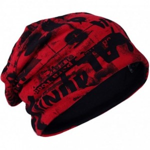 Skullies & Beanies Men's Thin Baggy Slouchy Beanie Skull Hat Hip-hop Winter Summer Hat - B411-red - CV18XIY0R32 $28.04