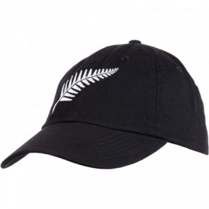 Baseball Caps New Zealand Pride - Kiwi Silver Fern Southern Cross Black Baseball Cap Dad Hat - Black - C918QQR807E $26.93