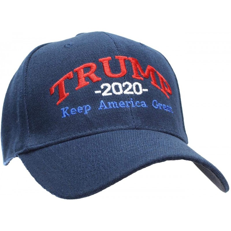 Baseball Caps Adult Embroidered Trump 2020 Keep America Great Campaign Cap - Navy W/Rwb Thread - C118HD6LZ69 $13.73